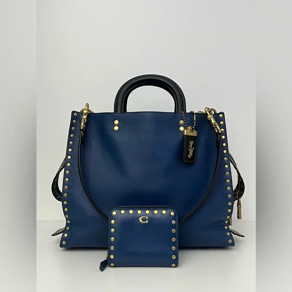 Coach Rogue 30 In Rivets & Wallet Set. Jennifer Lopez Collectors Special Edition - Picture 1 of 14